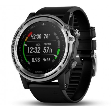 Potápačské hodinky - Descent™ Mk1 Sapphire, čierny remienok - GARMIN